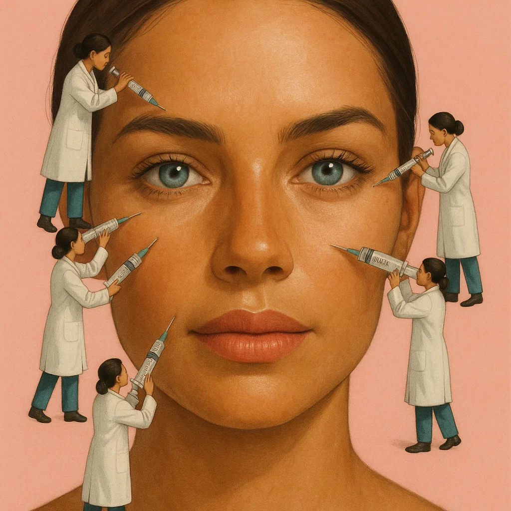 Lady Taking Syringe in the Face