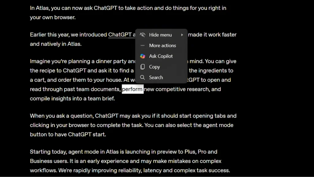 Microsoft Cursor Feature 